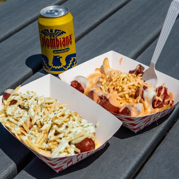 a tray of food on a table